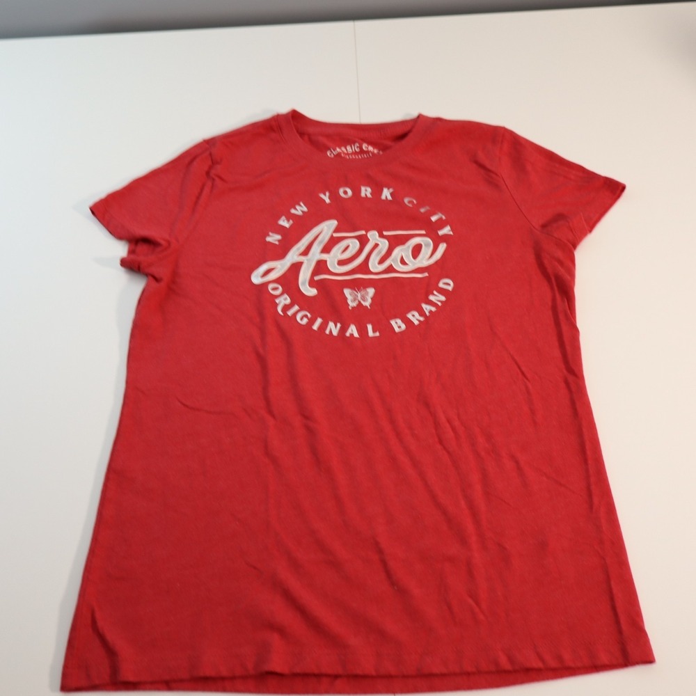 Aeropostable Women's Red Graphic T-Shirt Size L